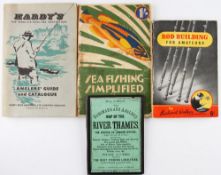 Interesting collection of Fishing Tackle Guides, Maps and Rod Building Books (6): 1957 Hardy Anglers