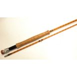 Lt Colonel Oborn, Marnhull Dorset hand built split cane fly rod – The Tenacity 9ft 6in 2pc with
