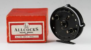 Allcocks Match Special centre pin reel and box: 4” dia , reversible alloy line guard, retaining most