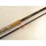 Fine Hardy Richard Walker Carp No.2 rod – 10ft 2pc with lined guides throughout – with 28” onion