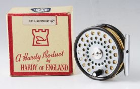 Fine Hardy Bros The L.R.H Lightweight alloy fly reel: 3 1/8” dia with smooth alloy foot,