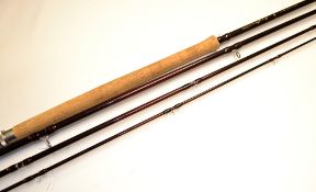 Fine Abu Garcia Accuflex carbon salmon fly rod: 15ft 4pc - line 10/11# - fuji style lined butt