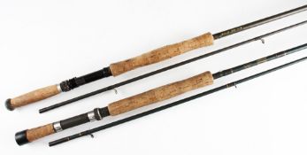 Carbon Fly Rods (2): Shakespeare Radial Carbon 3m 2pc line #6-8 - Fuji style guides, usual soiling