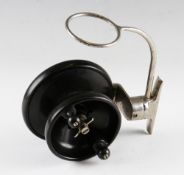 Scarce Allcock Aerialite Surf side casting reel – with stainless steel arm, turntable and strap back