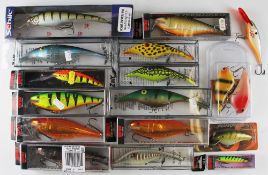 Mixed Selection of Fishing Lures: All New in makers boxes large sizes to include Sebile,