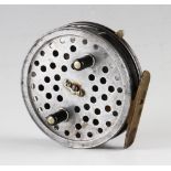 Hardy Uniqua 3.5” alloy trout fly reel: post war, black twin handle telephone drum latch, correct