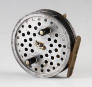 Hardy Uniqua 3.5” alloy trout fly reel: post war, black twin handle telephone drum latch, correct