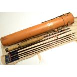 Hardy “Graphite Smuggler De Luxe” fly rod – 7ft 5pc – line 7# - with cigar shaped cork handle with