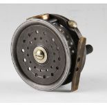 Westley Richards Perfect Style Fly Reel: 3.5” perforated face, brass rim tensioner, brass line