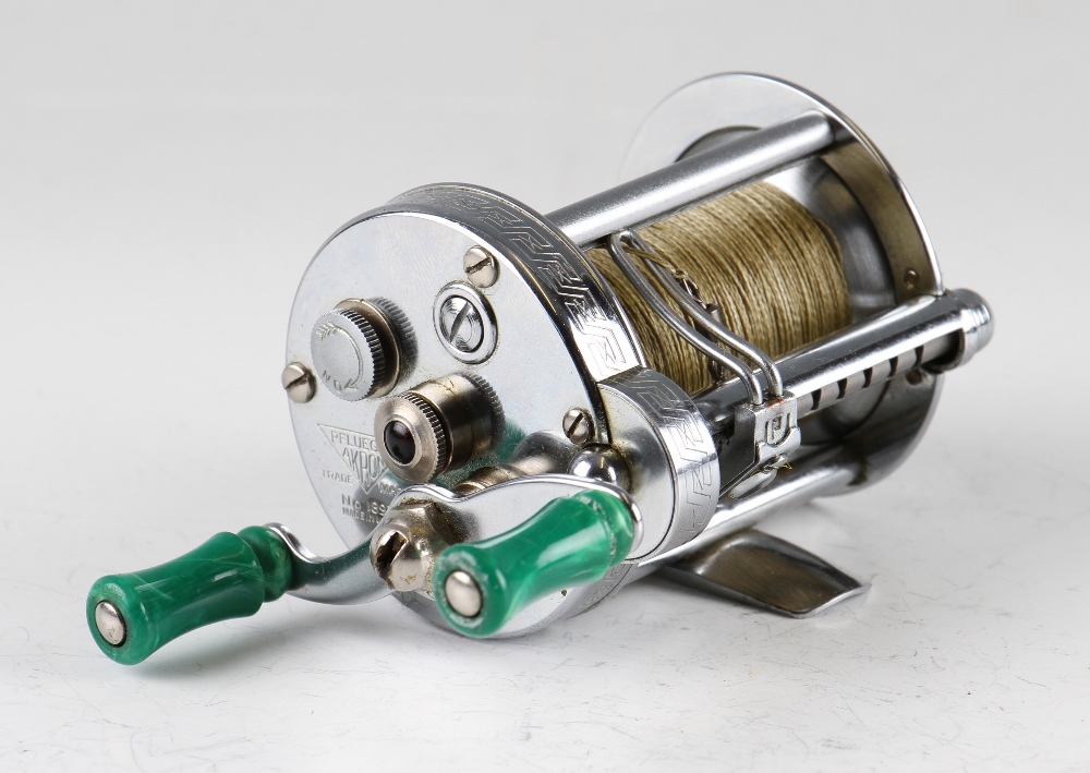 Pflueger Akron level wind multiplying reel – c/w line, spanner, and instruction manual - appears - Image 2 of 3