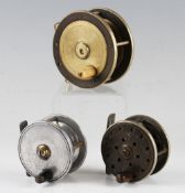 Collection of interesting early brass and ebonite and alloy reels (3): Unnamed Heaton Pat No.18817