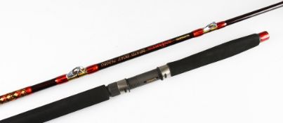 Carbon Shimano Antares Braid Boat Fishing Rod: Two piece with detachable butt 7’6” T.C. 30-50lbs New