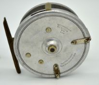 Early Hardy Bros “The Longstone” alloy casting reel c. 1930 – 4.5” dia – with two rows of