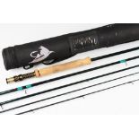 Roger Beale purpose built high module carbon fly rod – 10ft 4pc c/w spare tip, line 7/8 #, with 2x