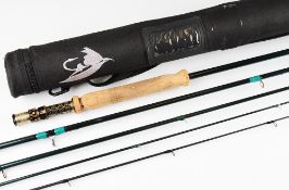 Roger Beale purpose built high module carbon fly rod – 10ft 4pc c/w spare tip, line 7/8 #, with 2x