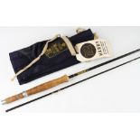 Hardy Bros “Hardy Graphite” trout fly rod: 8ft 6in 2pc - line 6/7# - with trumpet shaped cork handle