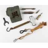 Fishing Accessories, To include Fishing knife, priest, oil bottle, thermometer, spanner, salter