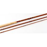 Fine Bruce & Walker Hand Built Hexagraph Salmon fly Rod - The Bruce Salmon Deluxe 16’6” three-