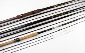 3x good various modern Match fishing rods: D.A.M Champion Match 11ft 3pc – with fuji style lined