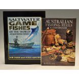 Dunn, Bob signed– Saltwater Game Fishes of the World by Dunn & Goadby and Australian Fishing Reels –