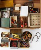 Mixed boxes of Devons, Minnow, Spoons: Selection from various makers some in small storage boxes