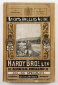 Hardy Angler’s Guide 1920 light creases to front/rear covers, faded red cloth spine, internally