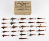 Herbert Hatton, Hereford Lures: Collection various sizes all marked with the company named housed in