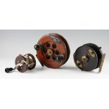 3x Sea Reels: Ogden Smiths London “The Seaos” 5” alloy big game/tope reel, with twin black composite