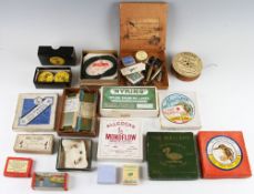 Selection of various makers fishing line Boxes, To consist of Allcocks Hibernia, W F Homer’s, Golden