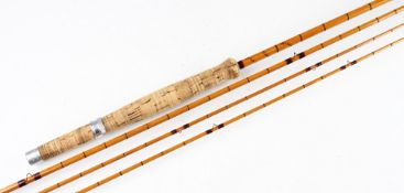 Fine Hardy Bros Alnwick J.J.H Triumph palakona fly rod – 8ft 9in 3pc with spare tip (1.75 inch