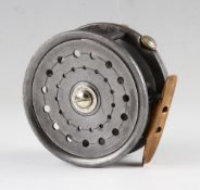 Foster Bros Ashbourne Perfect Style Salmon fly reel - 3.75” dia – smooth brass foot (neatly filed) –