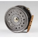 Foster Bros Ashbourne Perfect Style Salmon fly reel - 3.75” dia – smooth brass foot (neatly filed) –