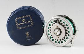 Hardy Marquis 8/9 alloy fly reel: U shaped line guide, smooth foot, used condition, 2 screw latch,
