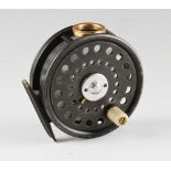 Foster Brothers of Ashbourne Fly Reel: 3.75” perforated face, brass rim tensioner, brass line guide,