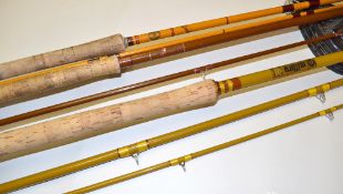 Various Fibre Glass Game Rods (3) : Milbro Game Salmon Fly Rod 12ft 3pc #10, lined butt and tip, (