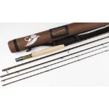 Roger Beale purpose built high module carbon fly rod – 10ft 4pc c/w spare tip, line 3/4 #, with 2x