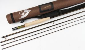 Roger Beale purpose built high module carbon fly rod – 10ft 4pc c/w spare tip, line 3/4 #, with 2x