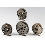 Grice & Youngs Centre Pin Reels (4): To consist of 4.5” Avon Crown, side check, twin black