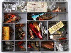 Large “Stewart Anglers Choice” lure box containing a large cross section of baits: Sutherland