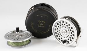 Hardy The Marquis 6 alloy trout fly reel and spare spool: 3.25 inch dia - smooth alloy foot,