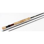 Good Norwich sea trout carbon fly rod: - 10ft 3pc -line 6/7#-with Fuji style lined butt and first