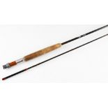 Orvis “The performer” graphite trout fly rod and landing net (2): 9ft 2pc - line 6# - Fuji style