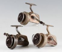 Collection of J W Young & Son Ambidex spinning reels (3) – to incl The Ambidex Casting Reel and 2x