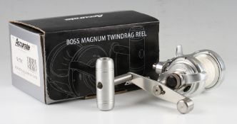 Accurate Boss Magnum twin drag casting reel – B270C silver anodised, billet 6061-T6 aluminum,