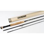 Fine Sage RPL XI Graphite III trout fly rod: 9 foot two-piece-line 8# - wt 4 1/8 oz – 2x lined