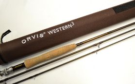 Orvis Western3 carbon fibre sea trout fly rod -10ft 3pc - line 5#- Tip Flex - very lightly soiled