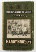 Hardy Angler’s Guide 1923 Splits to edge of front cover, faded green cloth spine, internally clean