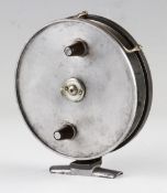 Hardy Conquest alloy trotting reel: 4” dia smooth alloy foot, nickel silver reversible line