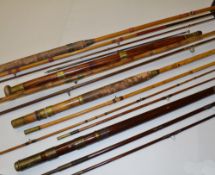 Interesting Combination Rods (4): Allcock, Redditch, 10ft/8ft 4pc, whole cane butt, whole cane