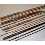 Interesting Combination Rods (4): Allcock, Redditch, 10ft/8ft 4pc, whole cane butt, whole cane